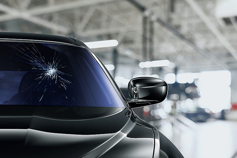 Réparation impact pare-brise résine optique